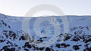 Buer Glacier in the Folgefonna National Park in Norway. A branch of the large Folgefonna glacier photo