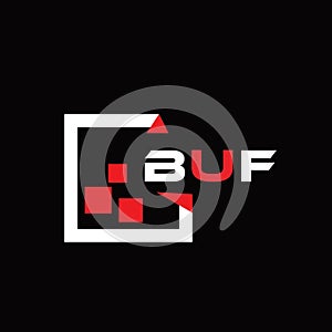 BUF creative minimalist letter logo. BUF unique vector initials alphabet letter logo