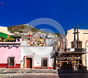 Bufa Hill with cable car in Zacatecas, Mexico photo