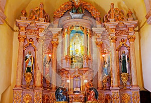 Altar of the Virgen del Patrocinio church, zacatecas city, mexico. V photo