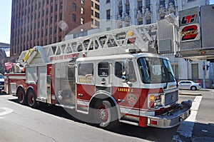Buffalo Fire Truck on duty in Buffalo, NY, USA