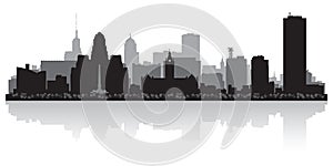 Buffalo New York city skyline silhouette photo