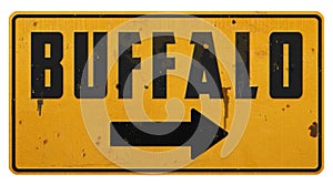 Buffalo New York NY Street Sign Grunge Rustic Vintage Rerto photo