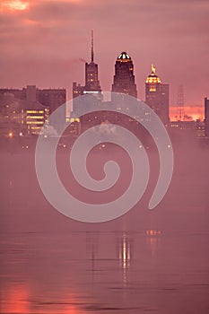 Buffalo, New York Skyline In Early Morning Light