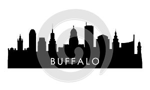 Buffalo skyline silhouette.