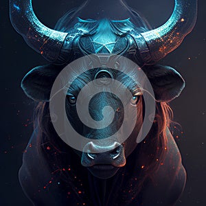 Buffalo. Zodiac sign. Zodiacal horoscope concept. photo