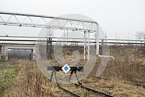 Buffer stop for train photo