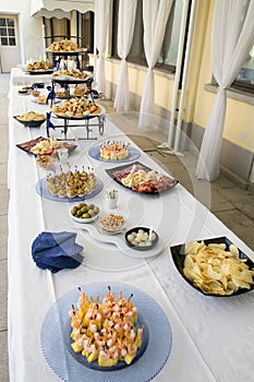 Buffet of appetizers