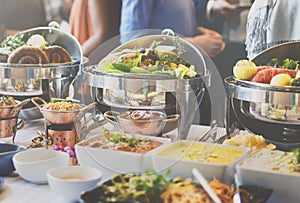Buffet Brunch Food Eating Festive Cafe Dining Concept photo