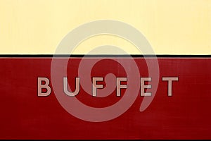 Buffet car sign