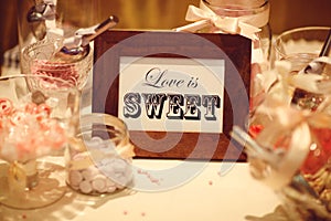 Buffet of confectionery