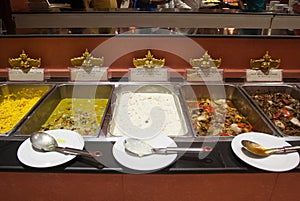 Buffet Dishes at the Golden Kinari Thai Restaurant. Fantasea