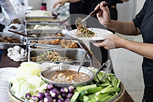 buffet food For organizing banquets, parties photo
