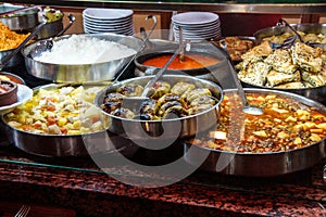Buffet lunch in Turkish restaurant