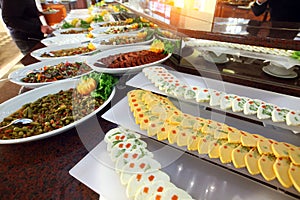 Buffet table