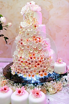 The buffet table with biscuits