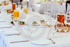 Buffet Table Setting