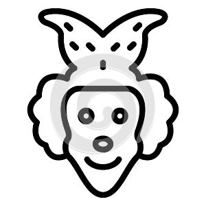 Buffoon, clown Vector Icon which can easily edit