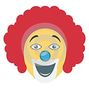 buffoon, joker Color Vector icon which can be easily modified or edit