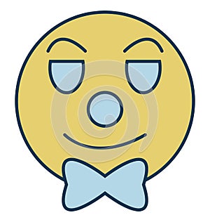 Buffoon, Joker Isolated Vector Icon for Party and Celebration