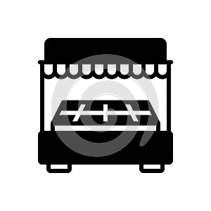 Black solid icon for Bufing, yemek and buffet