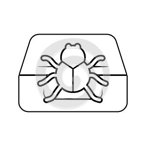 bug on the computer icon. Element of cyber security for mobile concept and web apps icon. Thin line icon for website design and