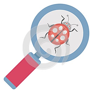 Bug detection, bug tracking Color Vector icon which can easily modify or edit