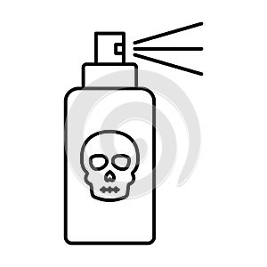 Bug disinfection Outline vector icon which can easily modify or edit photo