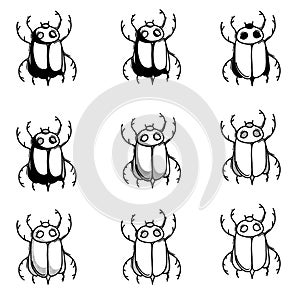 Bug doodle vector icon. Drawing sketch illustration hand drawn line eps10