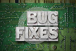 Bug fixes green pc board photo