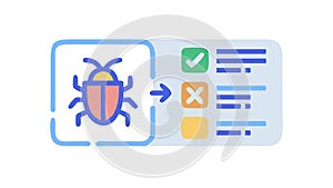 Bug Fixing Document, Software Debugging, vector design Generative AI