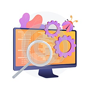 Bug fixing and software testing vector concept metaphor.