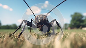 Bug On Grass: A Realistic Rendered Portrait In Cinema4d