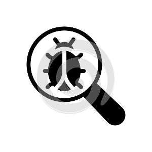 Bug  vector glyph flat  icon