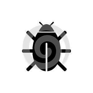 Bug icon on white