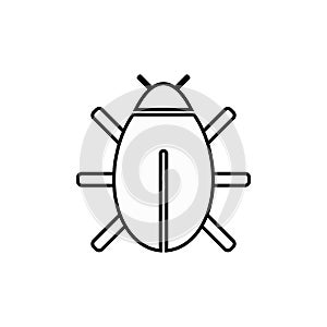 Bug icon on white