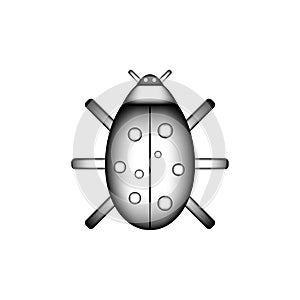 Bug icon on white