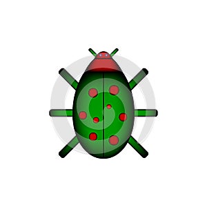 Bug icon on white