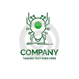 Bug, insect, spider, virus, App Flat Business Logo template