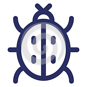 Bug Isolated Vector with Outline icon which can easily modify or edit
