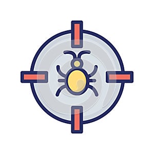 Bug malware Isolated Vector icon which can easily modify or edit