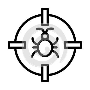Bug malware Isolated Vector icon which can easily modify or edit