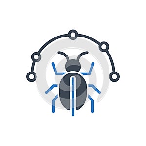Bug Network Analysis Icon