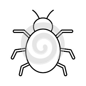 Bug Outline vector icon which can easily modify or edit