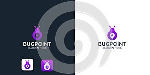 Bug point logo design template