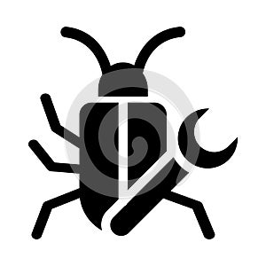 Bug setting glyphs icon