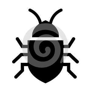 Bug silhouette vector icon photo