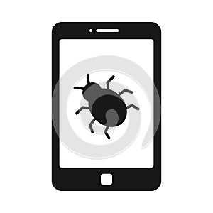 Bug target Glyph with background Vector icon which can easily modify or edit photo
