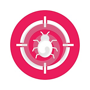 Bug target,Glyph Background vector icon which can easily modify or edit