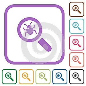 Bug tracking simple icons